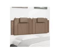 vidaXL Coussin de Tête de Lit, Oreiller de Lecture avec Fermeture à Glissière, Coussin de Lecture pour Lit Chambre, Cappuccino 120 cm Similicuir