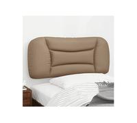 Coussin de Tête de Lit, Oreiller de Lecture avec Fermeture à Glissière, Coussin de Lecture pour Lit Chambre, Cappuccino 90 cm Similicuir 374548