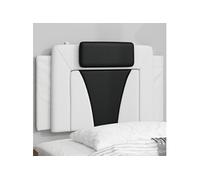 vidaXL - Coussin de tête de lit - Similicuir noir et blanc 90 cm