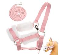 Hoofly Hobby Horse Accessoires - Licol rose avec tricot et mousqueton [certifié TÜV] - Équipement de qualité supérieure en kit - Idéal pour le jeu et l'entraînement