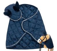 Hoofly Hobby Horse Kit d'accessoires - Couverture et bonnet anti-mouches en bleu pour Hobby Horses [certifié TÜV] - Équipement de qualité supérieure en kit - Idéal pour le jeu et l'entraînement