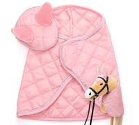 Hoofly Hobby Horse Kit d'accessoires - Couverture et bonnet anti-mouches rose pour Hobby Horses [certifié TÜV] - Équipement de qualité supérieure en kit - Idéal pour le jeu et l'entraînement