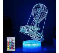 Hoofun Batttlebus Lampe 3D pour Enfant, 16 Couleurs Changeantes avec Télécommande Veilleuse 3D, Montgolfière 3D Illusion Lampe, Chambre D'Enfant DéCoration, Enfants Anniversaire Noël Cadeaux