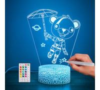 Hoofun Cuddlle Team Leader Lampe LED 3D Veilleuse DIY avec 16 couleurs, télécommande Décoration de chambre à coucher, cadeau d’anniversaire / de Noël