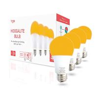 hooga Lot de 4 ampoules de nuit anti-lumière bleue Ambre 1600 K Émet seulement 0,06 % de lumière bleue pour un sommeil sain Lumière de chambre de bébé LED 7 W 45 W