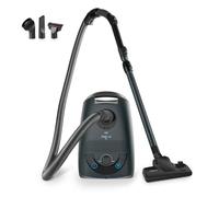 Hoogo B3+ Aspirateur Graphite avec Sac | Puissance d'aspiration Forte de 850 W | Filtre HEPA 14 | Rayon de 11m | Seulement 74 db(A) | Capacité de 3 L | Différentes buses de sol