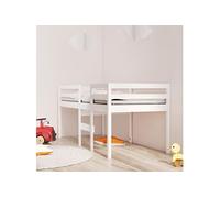 Hoogslaper massief grenenhout wit 90x200 cm821605