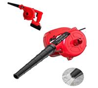 Hooha Aspirateur à feuilles et souffleur avec cordon en caoutchouc souple de 137 cm pour déneigement 1000 W Puissant souffleur 1,3 kg Aspirateur à main 200 km/h avec 2 accessoires et sac à poussière