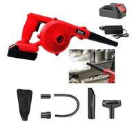 Hooha Aspirateur à feuilles sans fil avec moteur entièrement en cuivre - Aspirateur à main avec tube d'aspiration + tube de soufflage - Débit d'air : 2,3 m³/min - Souffleur sans fil pour l'entretien