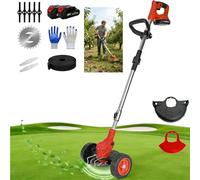 Hooha Cisaille à gazon, avec tête rotative à 90°, 3 en 1, avec chargeur de batterie, 18 000 tours par minute, 1,6 kg, avec manche télescopique, pour enlever les mauvaises herbes et les branches sous