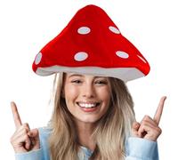 Hooin Chapeau champignon. Chapeau de fête en forme de champignon. Couvre-chef de costume taille adulte.