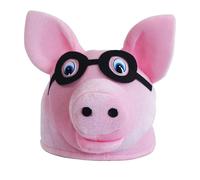 Hooin Chapeau de costume de cochon. Chapeau de fête amusant fait à la main en forme de cochon.