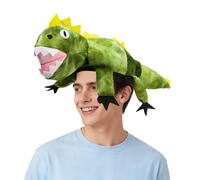 Hooin Chapeau de dinosaure. Chapeau de fête costumé de dinosaure fait main. Accessoire de costume taille adulte
