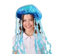 Hooin Chapeau Méduse Bleue - Coiffure Artisanale de Créature Marine pour Fêtes