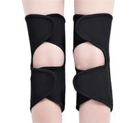 Hook and Loop Knee Pads to Keep Warm Cold Legs in Autumn and Winter Integrated for Cycling pour Le Ski, Le Cyclisme, la Danse(Black XL)