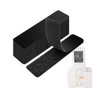 Hook And Loop Tape - Heavy Duty Industrial Strength Adhesion | Flexible Double Sided Sticky Black Pads | For Glass Metal Wood Surfaces, Long-Lasting Bonding For Home Office Workshop Organization, Easy