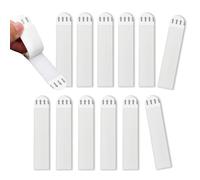 Hook and Loop Tape with Adhesive, 12 Pieces Adhesive Hook and Loop Tape for Wall, No Punching Reusable Fastener Wall Hanger for Dormitory, Garage, Study, Kitchen, and Picture Frames, 1.6x7cm