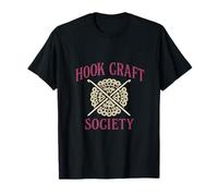 Hook Craft Society Vintage Crochet Cercle Graphique T-Shirt