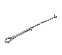 Hook de viande Flipper, BBQ Food Turner, Crochet de flipper en queue de cochon en acier inoxydable pour les grillades de cuisson à la viande Fumage Fumer / 13,8 pouces de longueur - Style2
