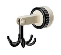 Hook Hanger, Adhesive Rack, 360° Rotation Space Organizer Strong Adhesive Stable Support No Drilling Compact Functional Style, Wall Mounted Hook for Cabinet Kitchen Towel, 2.61x4.87x3.52inches, Black