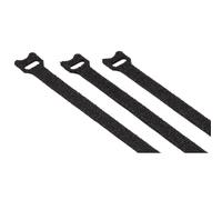 Hook & Loop Cable Ties Reusable 10 x 125 mm Black 20 Count