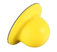 Hook Loop Foam Hand Sanding Pad Block Dust Comfortable Grip Magic Patch Mill Bottom for Wood Polishing Household Cleaning Automobile Maintenance Finishing Grinding Yellow PU Foam (4 Inch (102mm ID,