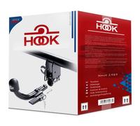 HOOK Nouveau attelage démontable Horizontale Compatible avec VW Golf VII Hayon 10.2012-2016 avec Faisceau électrique Universel 7-Broches