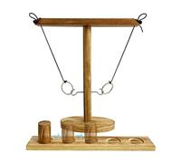 Hook Ring Toss Game Enfant, Jeu D'anneau De Lancer en Bois Crochets Battle Jeux De Société avec Ensemble D'échelle for Kids Adult, Jeu de Fête pour S'amuser Au de la Famille (30)