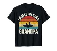 Hooked on Being Grandpa Fishing Father Day T-Shirt