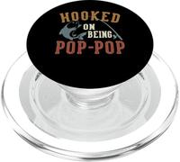 Hooked on Being Pop-Pop Father's Day Fishing Pop-Pop PopSockets PopGrip pour MagSafe