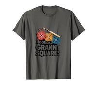 Hooked on Granny Squares Vintage Crochet Lover Cadeau T-Shirt