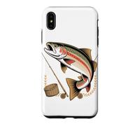 Hooked on Trout Fly Fishing Angler Fishing Pun Coque pour iPhone XS Max