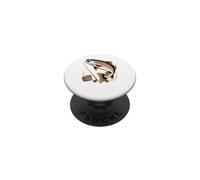 Hooked on Trout Fly Fishing Angler Fishing Pun PopSockets PopGrip Adhésif