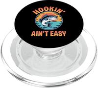 Hookin Aint Easy Funny Bass Fishing Fisherman Humour PopSockets PopGrip pour MagSafe