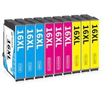 Hookink 16XL Cartouches d'encre Compatible avec 16XL 16 XL Couleur Multipack pour Workforce WF-2010 WF-2510 WF-2520 WF-2530 WF-2540 WF-2630 WF-2650 WF-2660 WF-2750 WF-2760