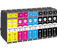 Hookink 18XL Cartouches d'encre Compatible pour Epson 18XL 18 XL pour Expression Home XP-205 XP-215 XP-305 XP-312 XP-315 XP-322 XP-325 XP-405 XP-412 XP-415 XP-422 XP-425 (Lot de 10)