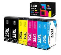 Hookink 35XL 35XL Lot de 8 cartouches d'encre, pour Epson 35, compatibles avec Epson Workforce Pro WF-4720, WF-4725, WF-4730, WF-4740, WF-4720DWF, WF-4725DWF, WF-4740DTWF, WF-4730DTWF