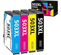 Hookink 503XL Cartouches d'encre Compatibles avec Epson 503 XL pour Expression Home XP-5200 XP-5205 XP5200 XP5205 Workforce WF-2960 WF-2965 WF2960 WF2965 WF-2960DWF WF-2965DWF (Lot de 4)