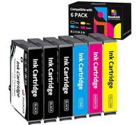 Hookink 6-Pack 405XL Cartouches d'encre Multipack Compatible avec Epson 405XL pour Workforce Pro WF-3820 WF-3825 WF-4820 WF-4825 WF-4830 WF-7310 WF-7830 WF-7835 WF-7840 Imprimante