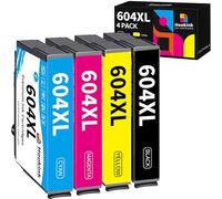 Hookink 604XL Cartouches d'encre Remplacement pour Cartouche Epson 604 XL Cartouches pour XP-2200 XP-2205 XP-3200 XP-3205 XP-4200 XP-4205WF-2910 WF-2930 WF-2935 WF-2950 Imprimante (Lot de 4)