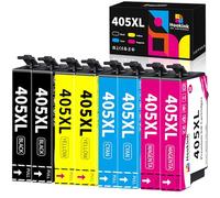Hookink 8-Pack 405XL 405 XL Cartouches d'encre Multipack Compatible avec Epson 405 XL 405XL pour Workforce Pro WF-3820 WF-3825 WF-4820 WF-4825 WF-4830 WF-7310 WF-7830 WF-7835 WF-7840