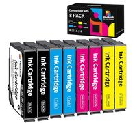 Hookink 8-Pack WF-7840 Cartouches d'encre Multipack Compatible avec 405XL pour Epson Workforce Pro WF-3820 WF-3825 WF-4820 WF-4825 WF-4830 WF-7310 WF-7830 WF-7835 WF-7840