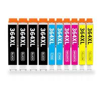 Hookink Compatible Remplacement des Cartouches d'encre pour 364XL 364 XL High Yield pour Photosmart 5520 5510 6525 6520 5515 5525 5522 5524 6510 Deskjet 3520 Officejet 4620 4622 (10-Pack)
