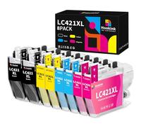 Hookink LC421XL LC-421XLVAL Lot de 8 cartouches d'encre LC-421 XL compatibles avec Brother DCP-J1050DW DCP-J1140DW MFC-J1010DW
