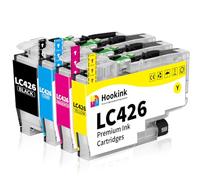 Hookink LC426 Cartouche d'encre Compatible pour Brother LC426 LC426XL LC-426XL LC-426XLVAL Pack pour Brother MFC-J4335DW MFC-J4340DW MFC-J4535DW MFC-J4540DW(1 Noir 1 Cyan 1 Magenta 1 Jaune)