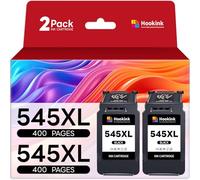 Hookink Lot de 2 cartouches d'encre PG-545XL 545 XL compatibles avec Canon 545 - Compatibles avec Canon Pixma TS3350 TS3355 TS3450 TS3150 MX495 - Noir