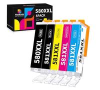 Hookink Lot de 5 PGI-580 CLI-581 XXL Cartouche Encre Cartouche 580 581 Multipack Compatible pour Canon PIXMA TR7550 TS705 TS705a TS6350 TS6350a TS6351 TS6351a TS6250 TS6150 TS6151