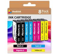 Hookink Pack de 8 Compatibles pour 502XL Cartouches d'encre pour Epson Imprimantes Workforce WF-2865 WF-2880 WF-2885 Expression Home XP-5105 XP-5150 XP-5155 (2Noir 2Cyan 2Magenta 2Jaune)