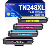 Hookink TN248 Toner Compatible pour Brother TN248XL TN-248 XL(4Pack)