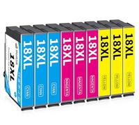 Hookink XP-215 Cartouches d'encre Couleur Compatible avec Epson 18XL | Expression Home XP-215 XP-205 XP-225 XP-212 XP-305 XP-312 XP-315 XP-322 XP-325 XP-405 XP-412 XP-415 (Lot de 9)